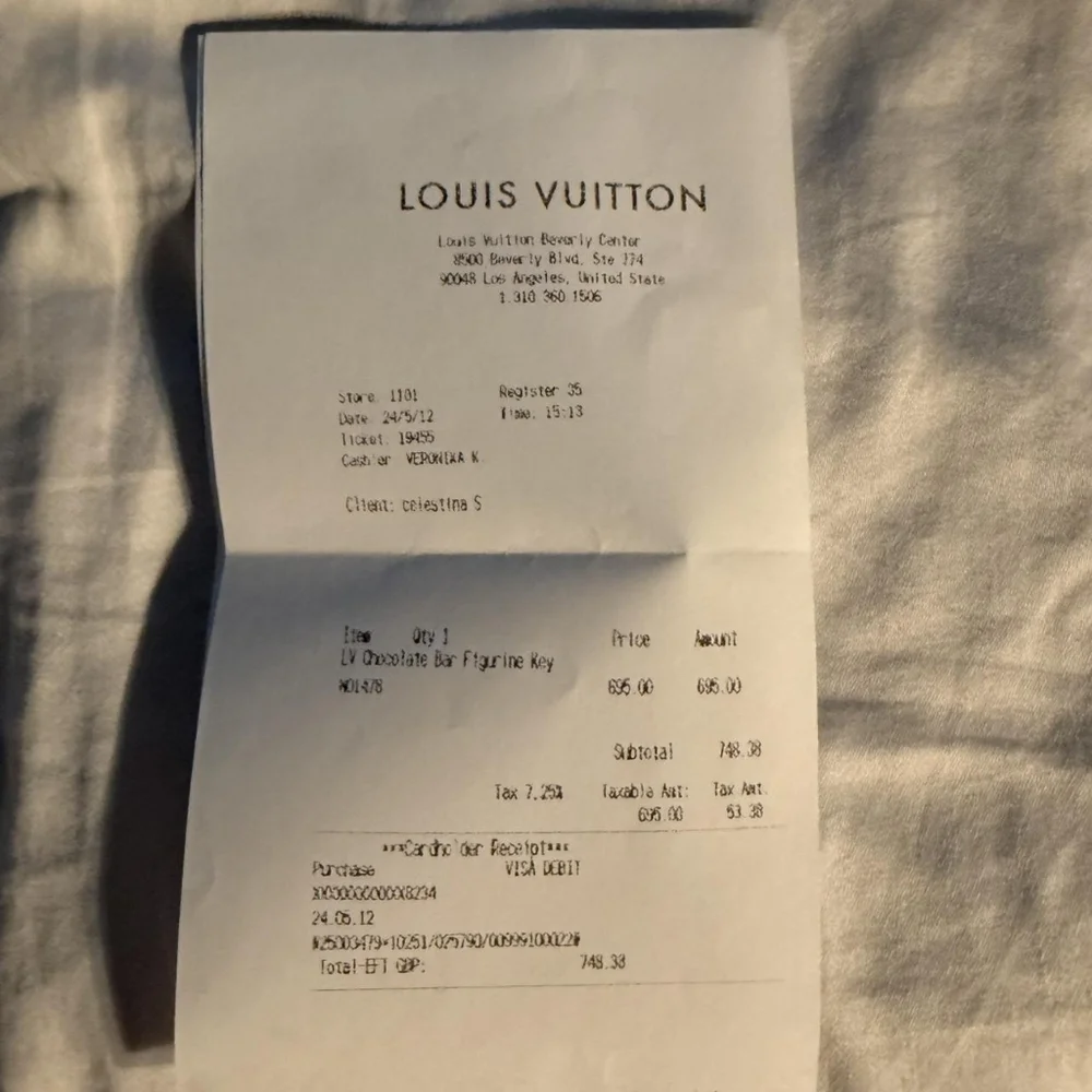 Louis Vuitton Chocolate Bar Figurine Key Holder And Bag Charm - Picture 4 of 4